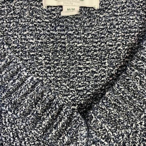 ⭐️ORVIS Chenille Knit Tunic Sweater Navy Blue V Neck - Picture 5 of 6